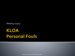 KLOA Personal Fouls - Keystone Lacrosse Officials Association