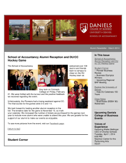 School of Accountancy Alumni Reception and DU/CC Hockey Game