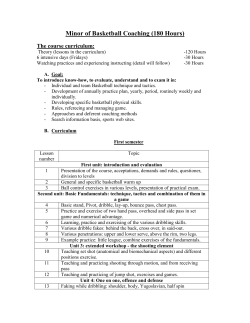 Minor of Basketball Coaching (180 Hours)