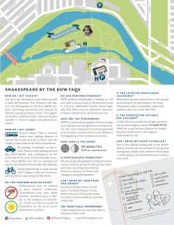 shakespeare by the bow faqs