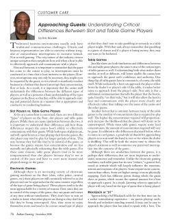 Approaching Guests - Indian Gaming Magazine