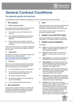 General Contract Conditions