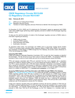RG15-026 - Transition of Certain Regulatory Services
