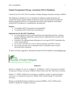 Student Occupational Therapy Association (SOTA) Handbook