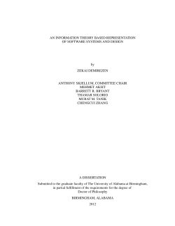 An Information Theory Based Representation of Software Systems