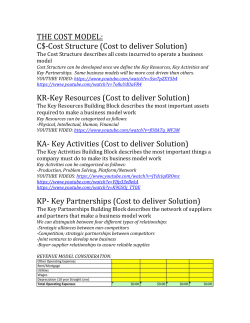 BMC Cost Model Template