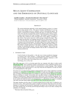 multi-agent cooperation and the emergence of (natural) language