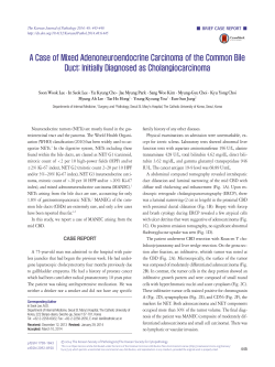 A Case of Mixed Adenoneuroendocrine Carcinoma of the Common