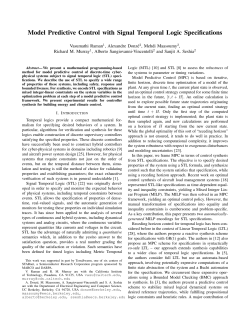 Model Predictive Control with Signal Temporal Logic