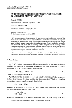 On the use of directions of negative curvature in a modified newton