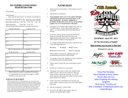 Ray Scapinello Road Hockey Registration Form