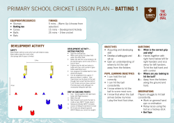 primary school cricket lesson plan &ndash; batting 1