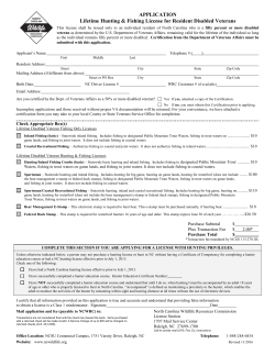 Disabled License Application (Veteran)