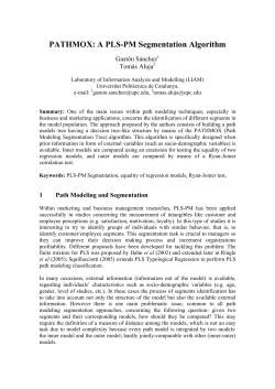 PATHMOX: A PLS-PM Segmentation Algorithm
