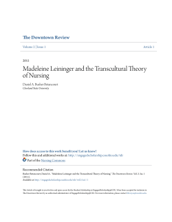 Madeleine Leininger and the Transcultural Theory of Nursing