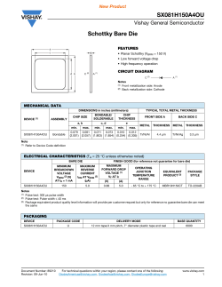 Schottky Bare Die SX081H150A4OU