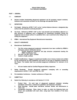 section 116800 - play field equipment and