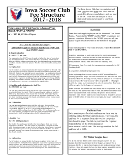 Total Annual ISC Club Fees for Advanced Year Round, “POP