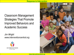 Reducing Problem Behaviors Through Good Academic Management
