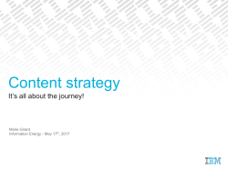 Content strategy - Information Energy
