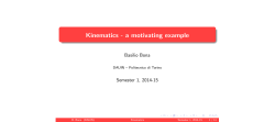 Kinematics - a motivating example - LaDiSpe