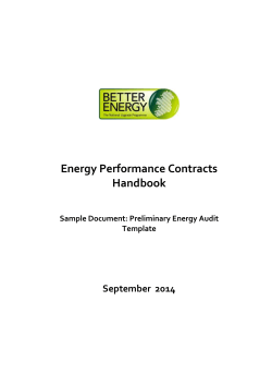 Preliminary Energy Audit