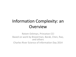 Information complexity: an Overview