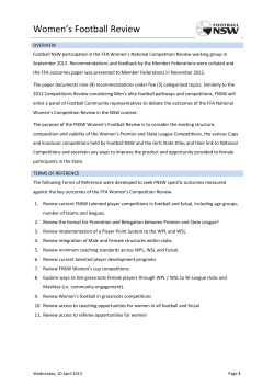 Football NSW Competition Review