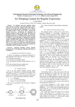 Avi Pumping Lemma for Regular Expression