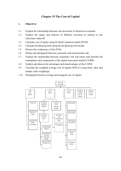 Chapter 13 The Cost of Capital