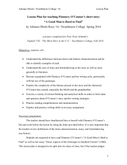 A Good Man Is Hard to Find Lesson Plan