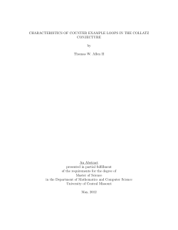 CHARACTERISTICS OF COUNTER EXAMPLE LOOPS IN THE