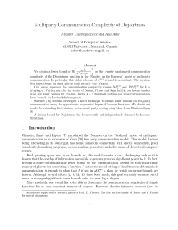 Multiparty Communication Complexity of Disjointness