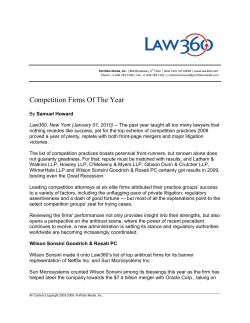 Law360 Competition Firms of the Year