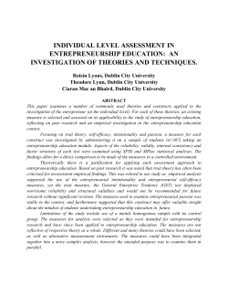 Individual level assessment in entrepreneurship - DORAS