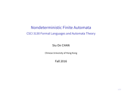 Nondeterministic Finite Automata