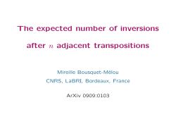 The expected number of inversions after n adjacent
