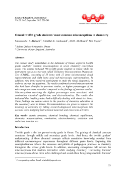 Students` Misconceptions in Chemistry