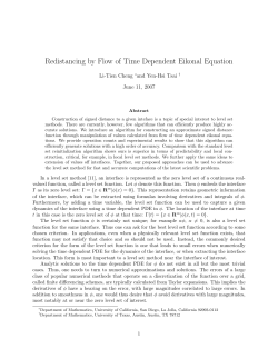 Redistancing by Flow of Time Dependent Eikonal