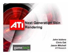 Next Generation Skin Rendering