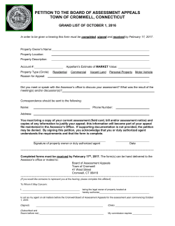 petition to the board of assessment appeals