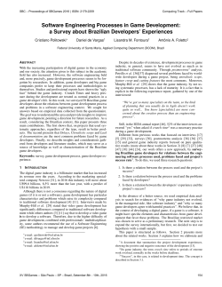 Software Engineering Processes in Game Development