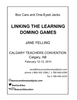 linking the learning domino games - Box Cars and One