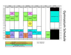 Gymnasium Schedule