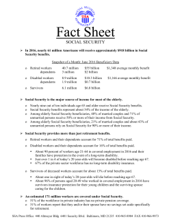 Fact Sheet - Social Security