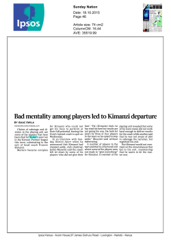 Bad mentality among players led to Kimanzi departure