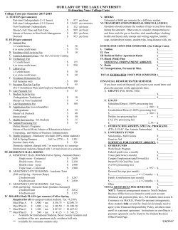 2017-2018 Estimate Your College Costs Worksheet