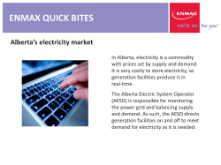 Alberta`s electricity market