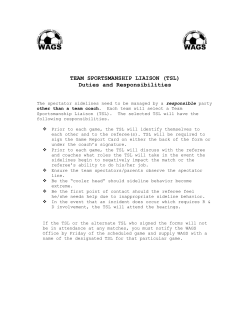 team sportsmanship liaison (tsl)