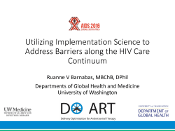 HIV care continuum - Institute for Disease Modeling